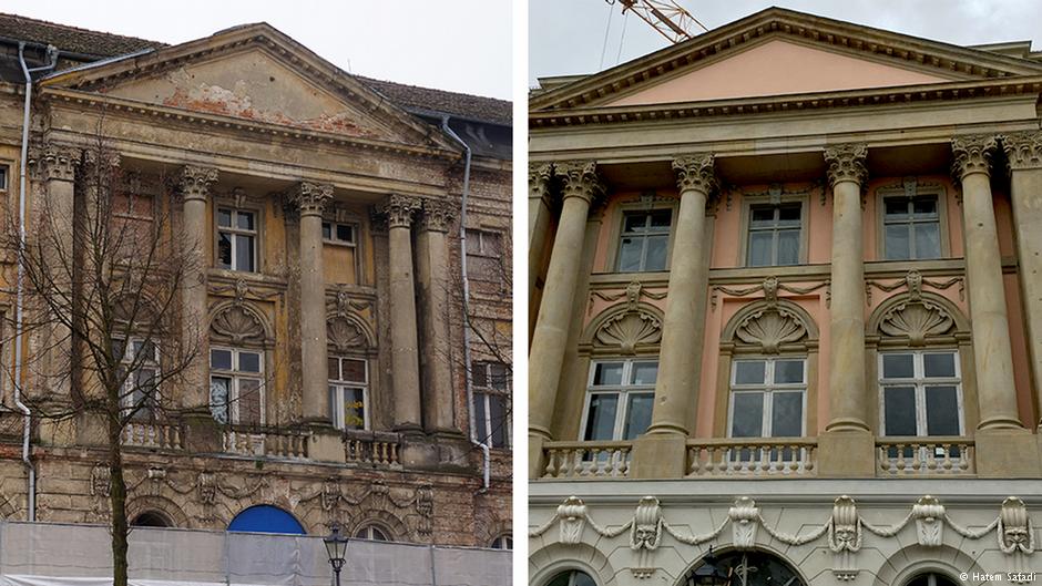 قصر بروكشه قبل وبعد ترميمه من قبل شركة حاتم الصفدي.