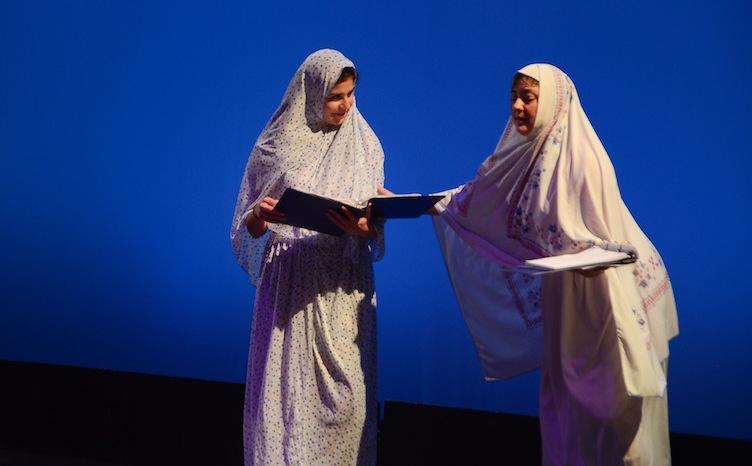 Scene from 'The Art of Hijab, Kohl Black and The Right Way To Pray' (source: LPAC Rough Draft Festival)