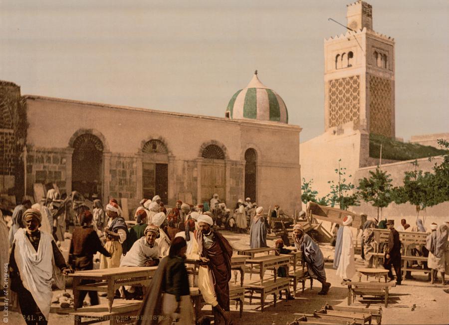 Elfenbeinmarkt in Tunis im Jahr 1899; Foto: Raseef22