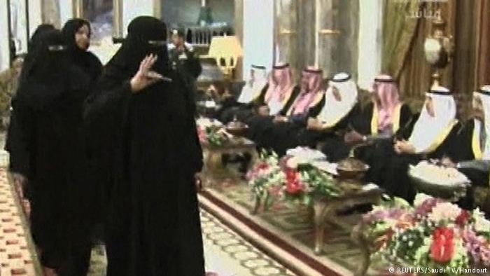 Female parliamentarians in the Shura in Riyadh (photo: REUTERS/Saudi TV/Handout)	