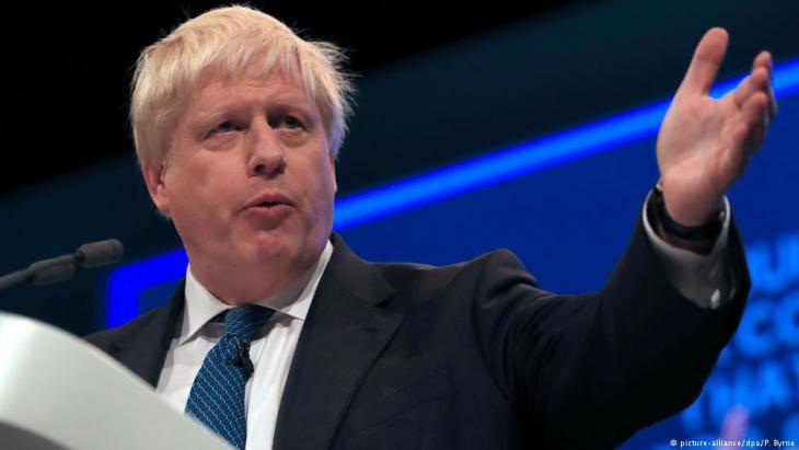 British Foreign Minister Boris Johnson at the Conservative Party Conference on 3 October 2017 (photo: dpa/picture-alliance)