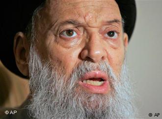 المرجع الشيعي محمد حسين فضل الله: أبرز أعلام الإسلام السياسي الشيعي في لبنان.Foto: AP