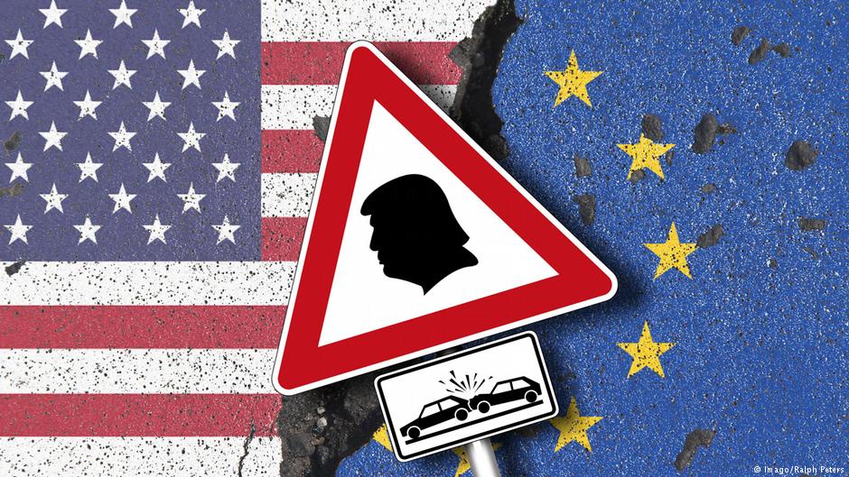 Symbolbild Handelskrieg zwischen der EU und den USA; Quelle: Imago/Ralph Peters