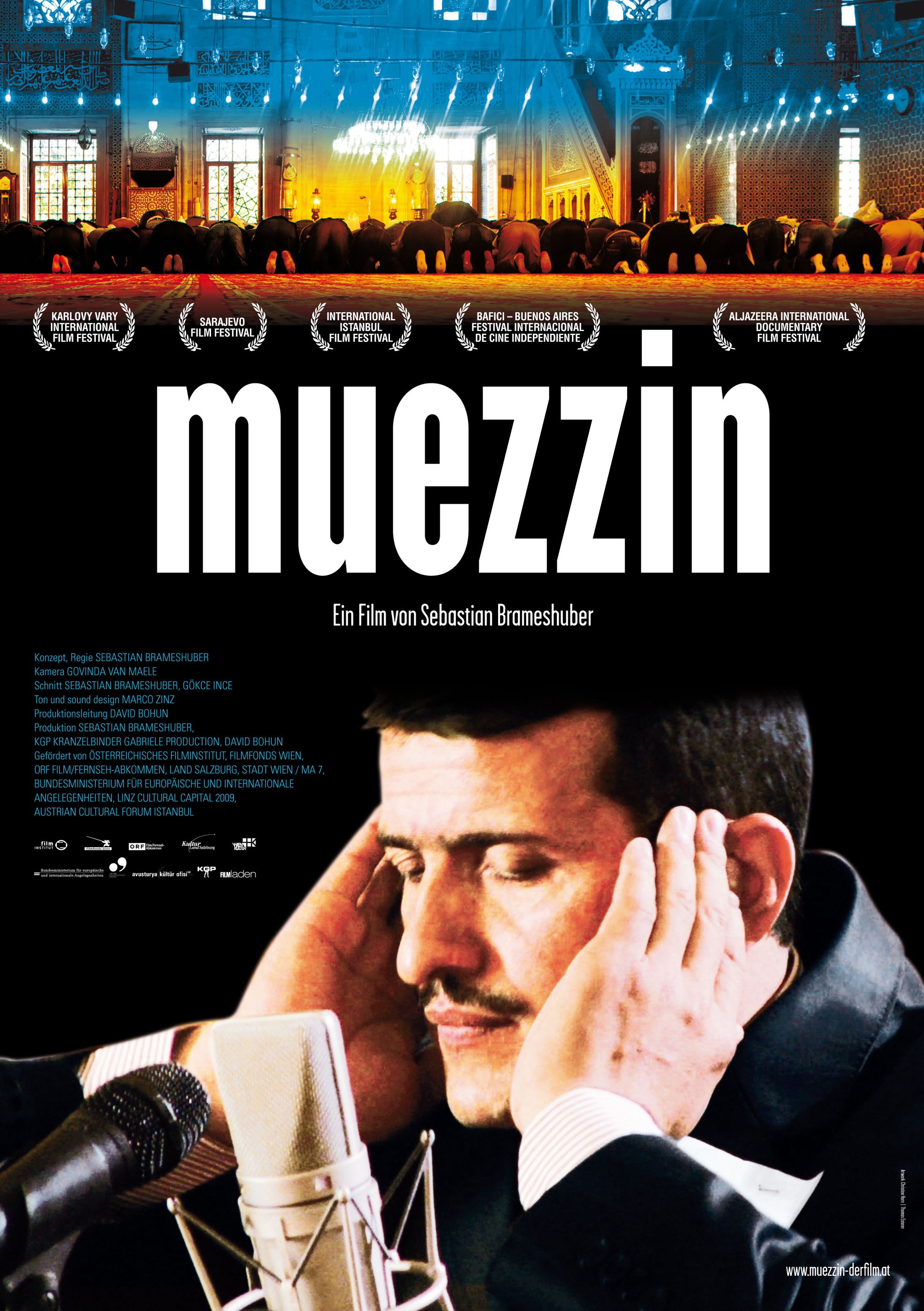 Kinoplakat der Doku "Muezzin" des österreichischen Regisseurs Sebastian Brameshuber
