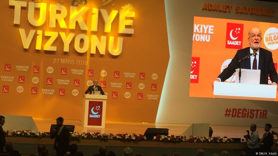 Die "Partei der Glückseligkeit" (SP) präsentiert am 27. Mai 2018 ihr Wahlmanifest in Ankara; Foto: DW/Hilal Koylu