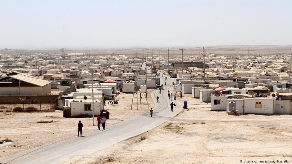 مخيم الزعتري - أكبر مخيم للاجئين في الأردن.