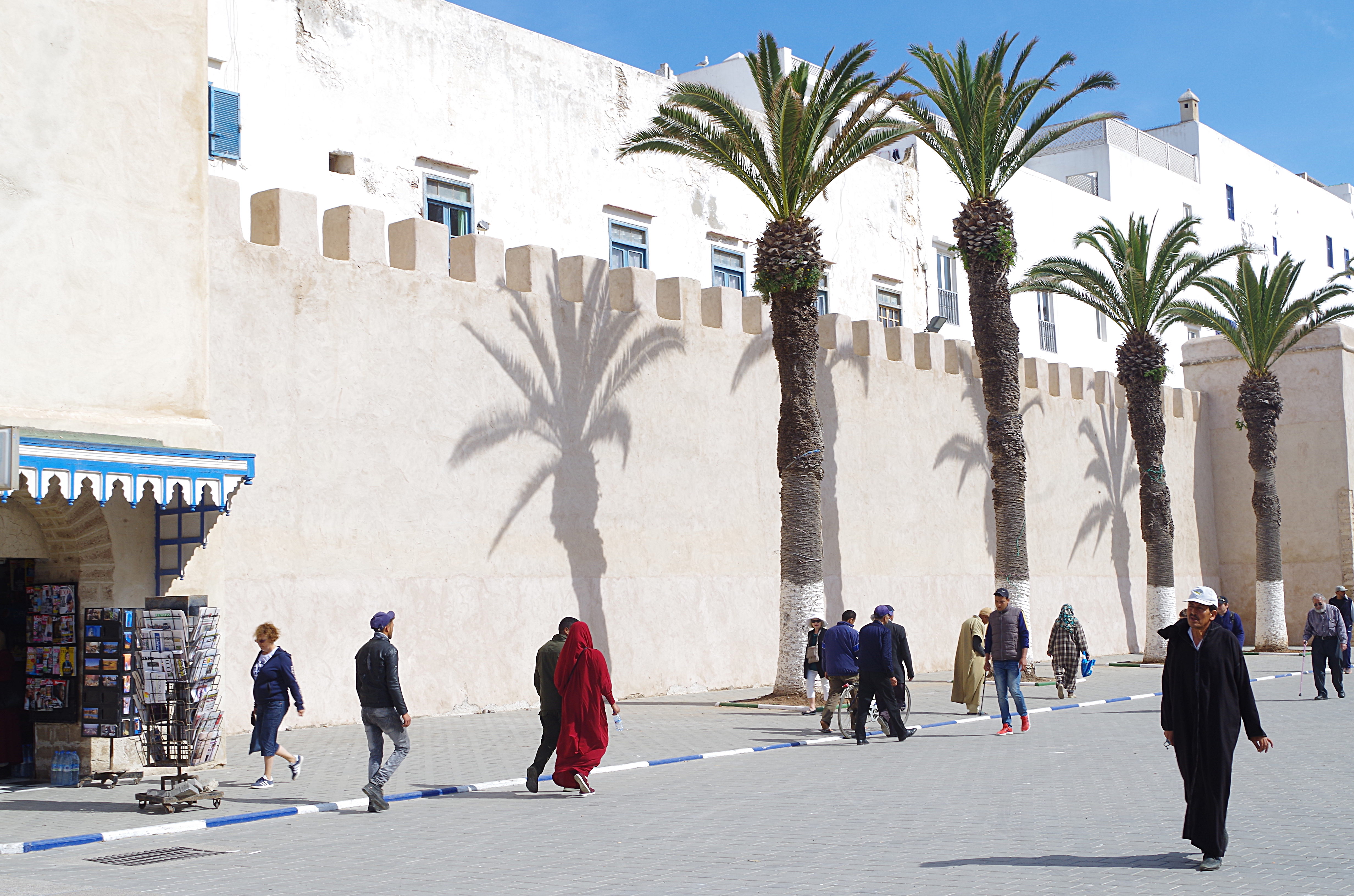 View of the medina walls close to the Bab Sbaa Gate in Essaouira, Morocco (photo: Claudia Mende)