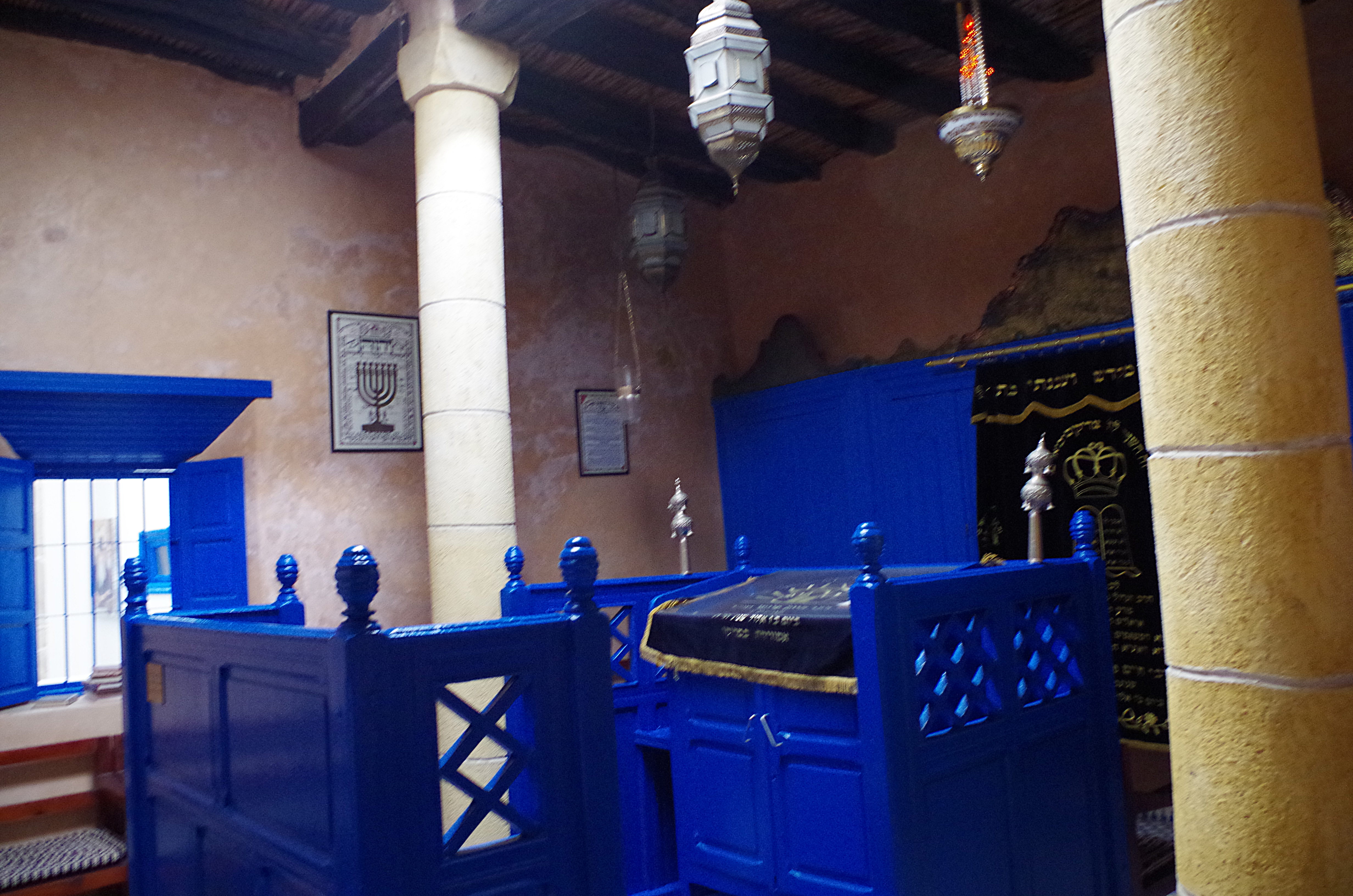 Einrichtung der Rabbi Haim Pinto-Synagoge in Essaouira; Foto: Claudia Mende