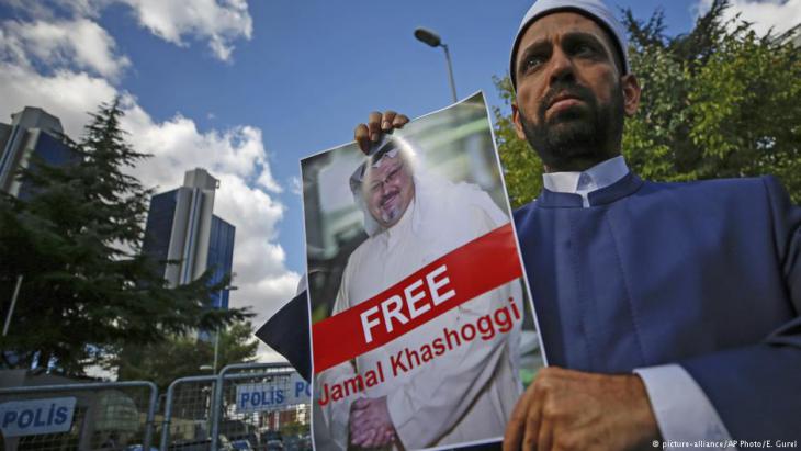 Demonstrators in Turkey have been demanding the release of Khashoggi for days (photo: picture-alliance/AP)