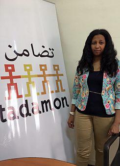 فاطيمة إدريس، المديرة التنفيذية لجمعية تضامن المجلس المصري متعدد ثقافات اللاجئين. | © Goethe-Institut/Aya Nabil" 