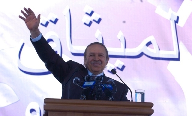 Algerian President Abdelaziz Bouteflika during his campaign for the referendum on the Charter for Peace and National Reconciliation, in September 2005 (source: Democratic and Popular Republic of Algeria website)
