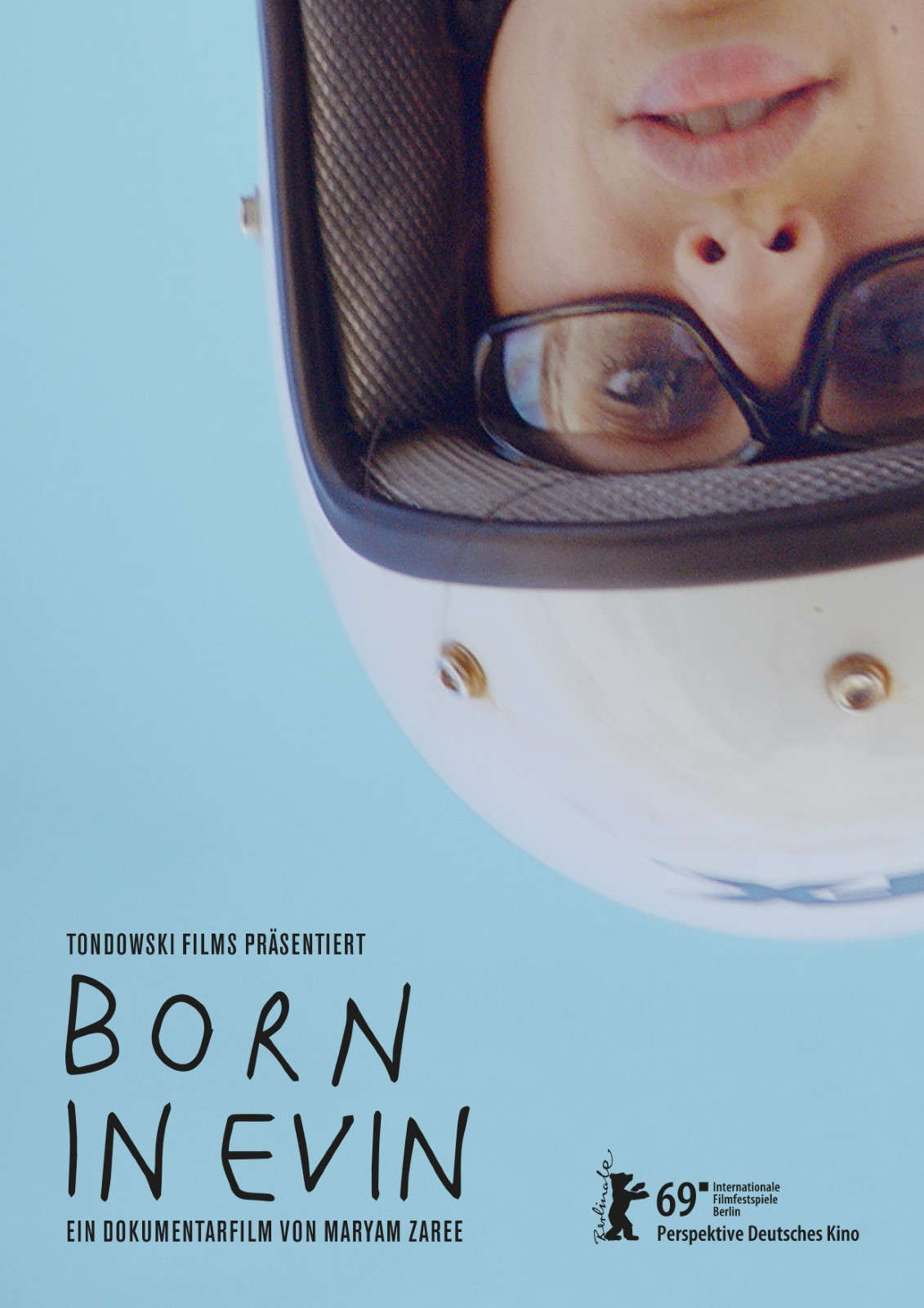 Kinoplakat "Born in Evin" von Maryam Zaree auf der Berlinale 2019; Quelle: Berlinale