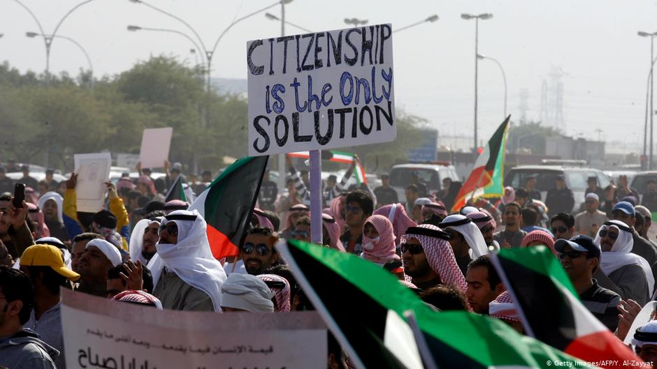 Immer wieder fordern Bidun bei Demonstrationen, dass ihnen die kuwaitische Staatsbürgerschaft erteilt wird. Foto: getty images/afp/Y. Al Zayyat 