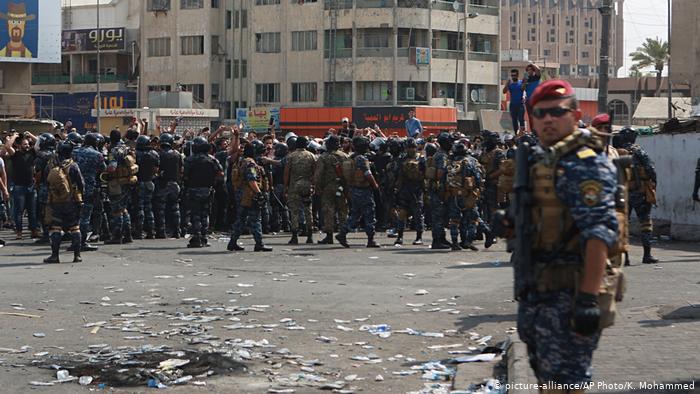 Anti-Regierungsproteste in Bagdad; Foto: picture-alliance/AP