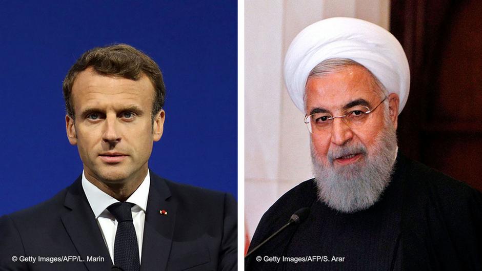 Bildkombination Emmanuel Macron und Hassan Rohani; Foto: AFP/Getty Images