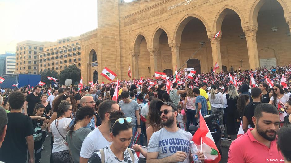 Anti-Regierungsproteste in Beirut; Foto: DW