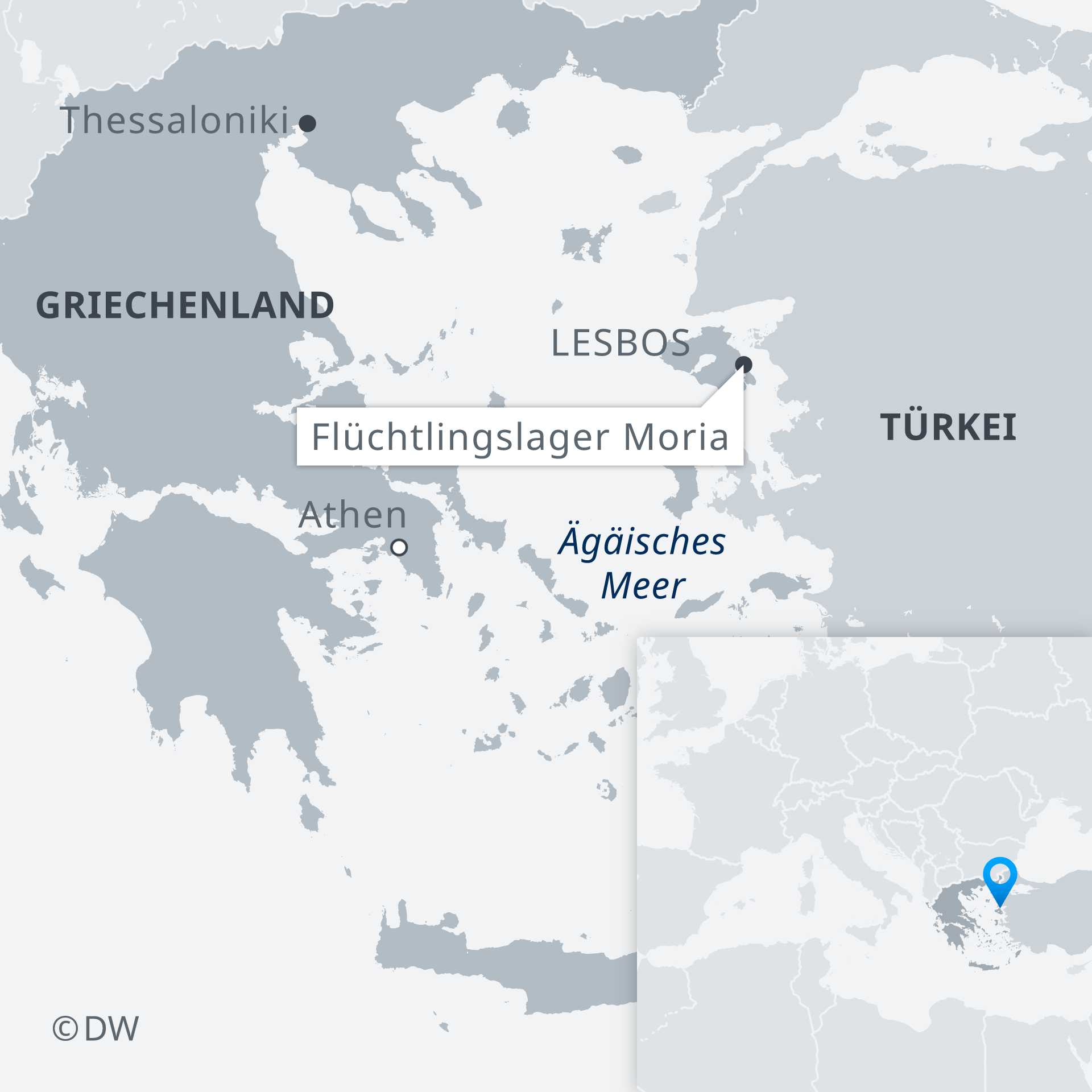 Karte Morias; Quelle: Deutsche Welle