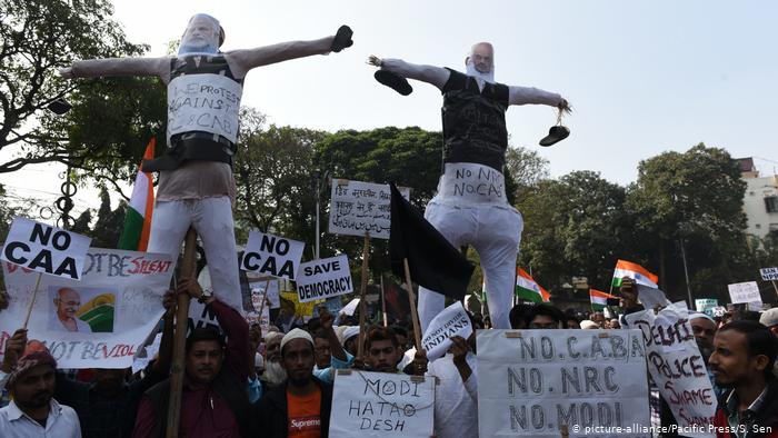 Proteste in Assam gegen neues Einbürgerungsrecht; Foto: picture-alliance