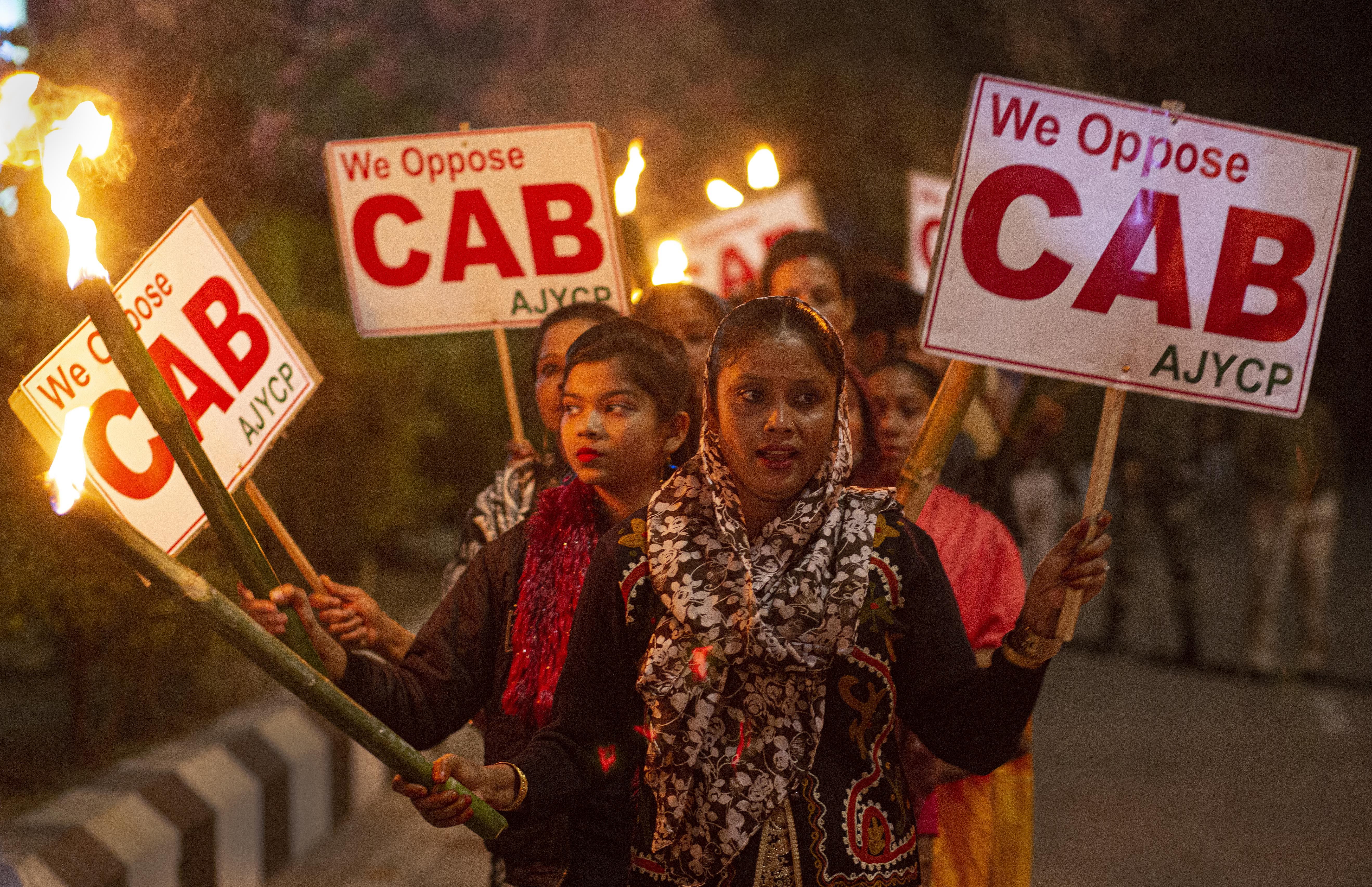 Proteste in Indien gegen das geänderte Staatsbürgerschaftsgesetz; Foto: AP