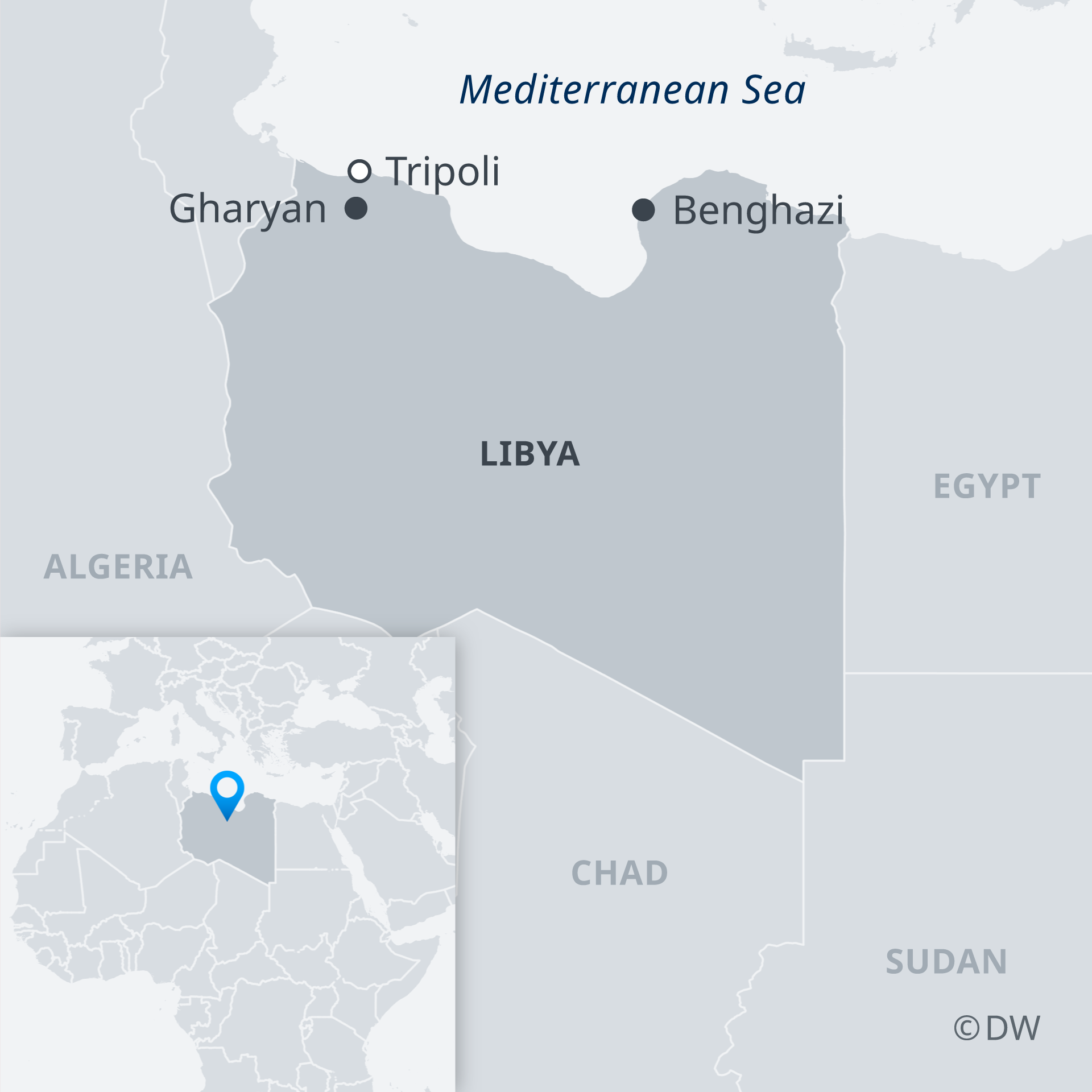 Map of Libya Photo DW