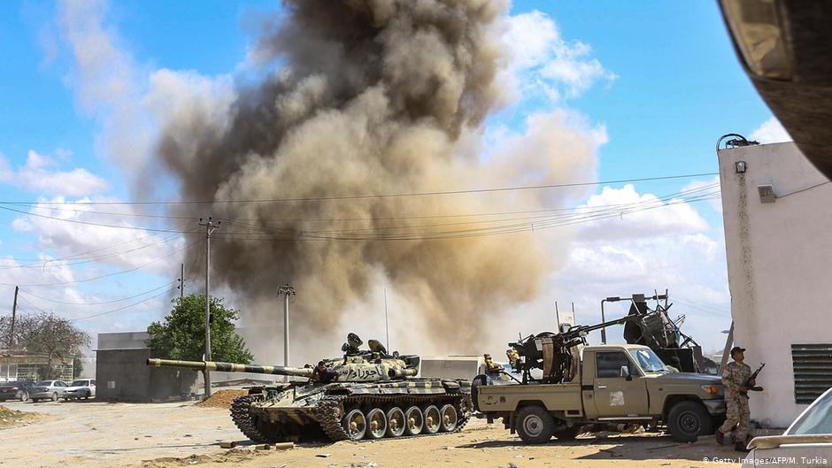 Kampfhandlungen in Libyen am 12. April 2019 südlich der Hauptstadt Tripolis; Foto: Getty Images