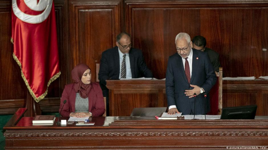 Ennahda-Chef Rachid Ghannouchi während einer Sitzung im tunesischen Parlament am 13. November 2019; Foto: picture-alliance/AA/N. Talel