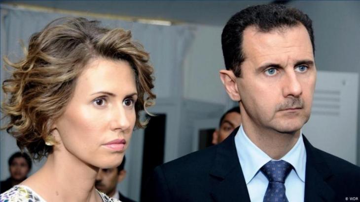 Präsident Baschar al-Assad mit seiner Frau Asma al-Assad; Foto: WDR