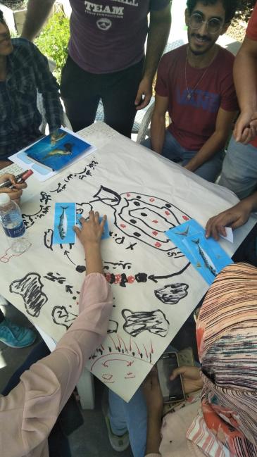 People attending a workshop on marine litter (photo: Banlastic Egypt)