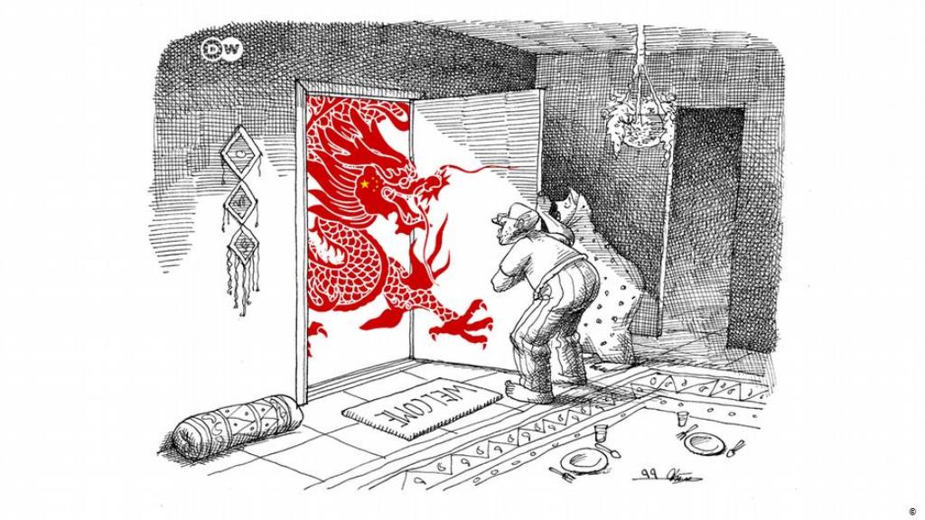 Caricature of the week by Mana Neystani: Iran-China cooperation agreement (photo: Mana Neystani)