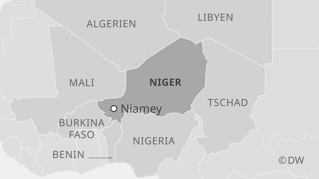 Infografik: Niger und seine Nachbarstaaten, Quelle: DW
