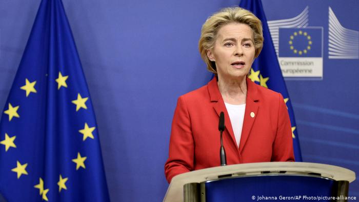 President of the European Commission Ursula von der Leyen (photo: picture-alliance/AP Photo/Johanna Geron)