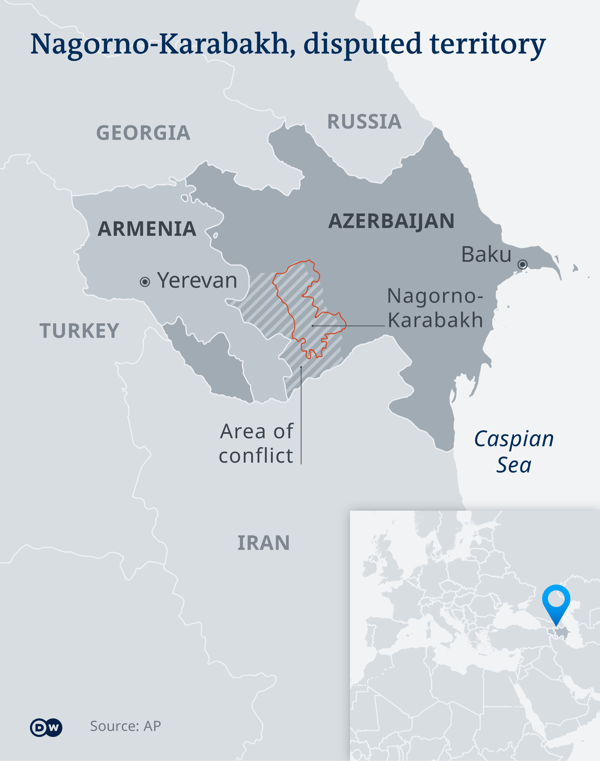Infographic on the Nagorno-Karabakh conflict (source: AP)