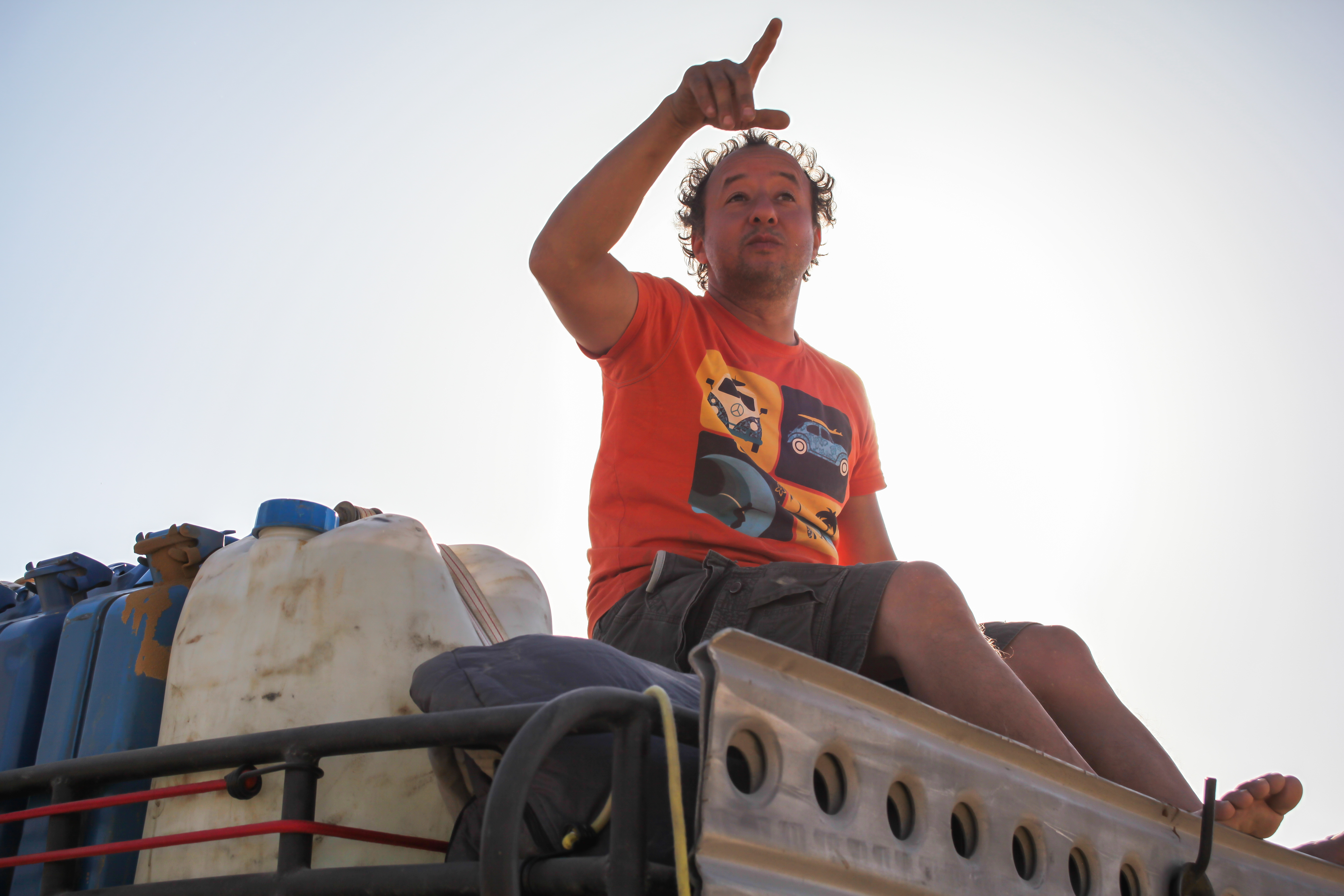 Human rights activist and director of EIPR human rights organisation Gasser Abdel Razek on a trip into the desert (photo: private)