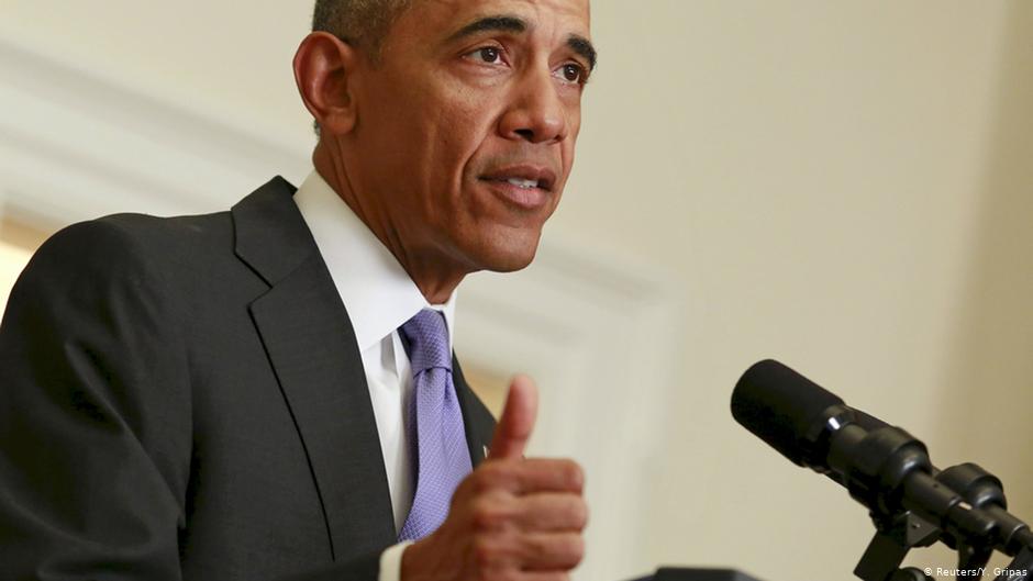 US-Präsident Barack Obama gibt 2016 im Weißen Haus in Washington eine Erklärung zum Iran ab. Foto: Reuters/Y. Gripas