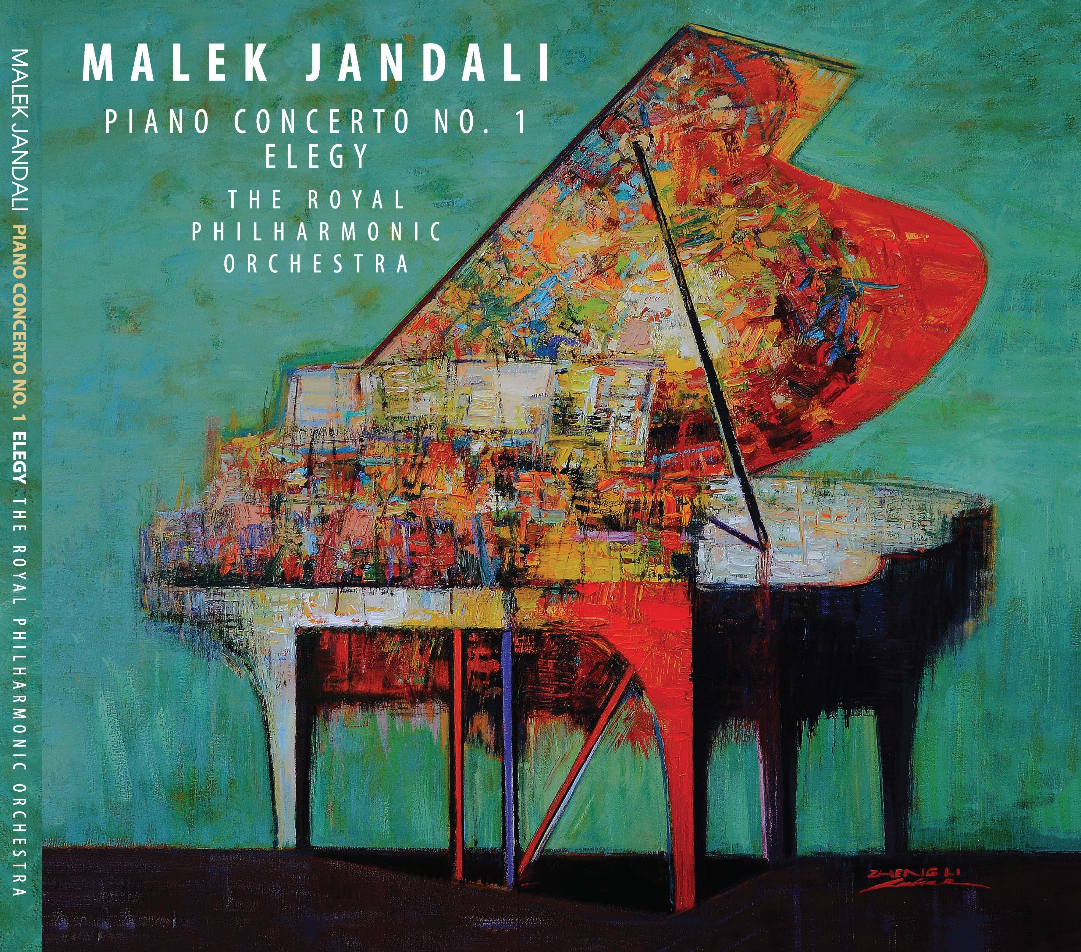 Cover of Malek Jandali's album "Piano Concerto No. 1 Elegy" (published by Soul b Music)