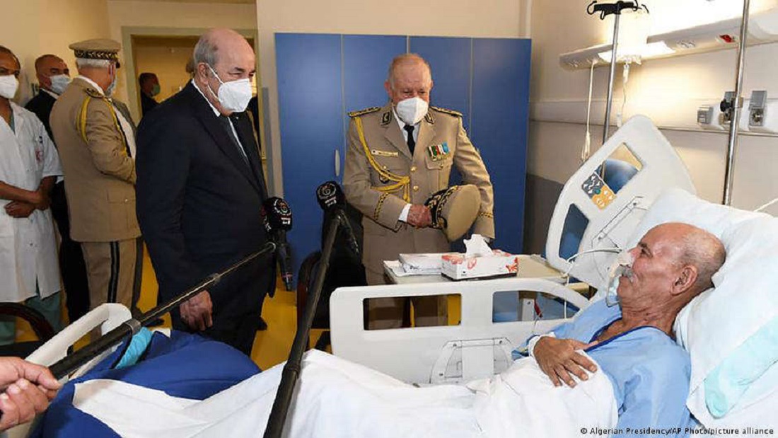 Brahim Ghali im Krankenhaus in Algier; Foto: Algerian Presidency/AP Photo/picture-alliance 