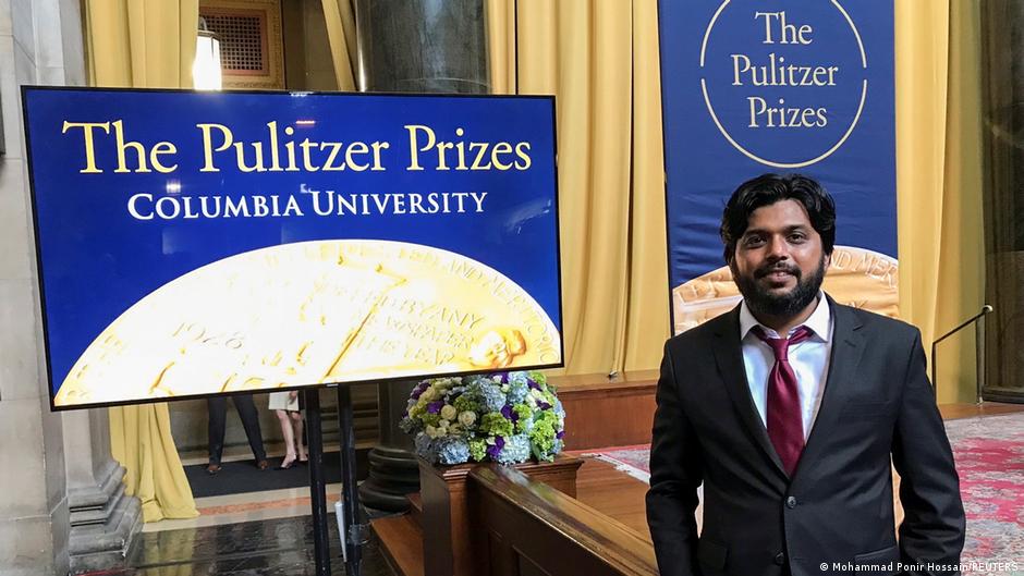Danish Siddiqui at the 2018 Pulitzer Prize ceremony (photo: Mohammed Ponir Hussain/Reuters)