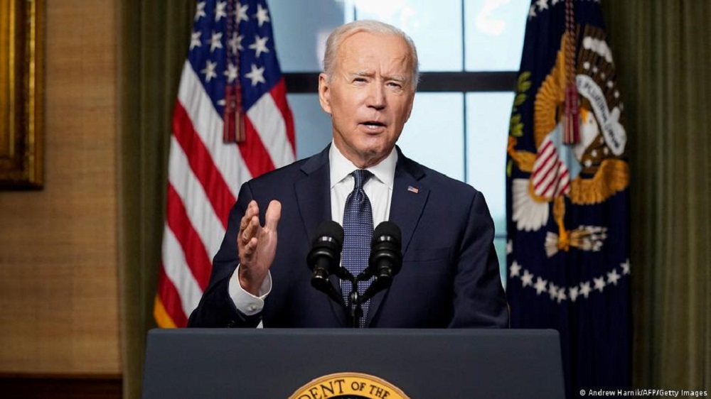 14. April 2021: Joe Biden zog einen Schlussstrich unter Amerikas längsten Krieg. (Foto: Andrew Harnik/AFP/Getty Images).