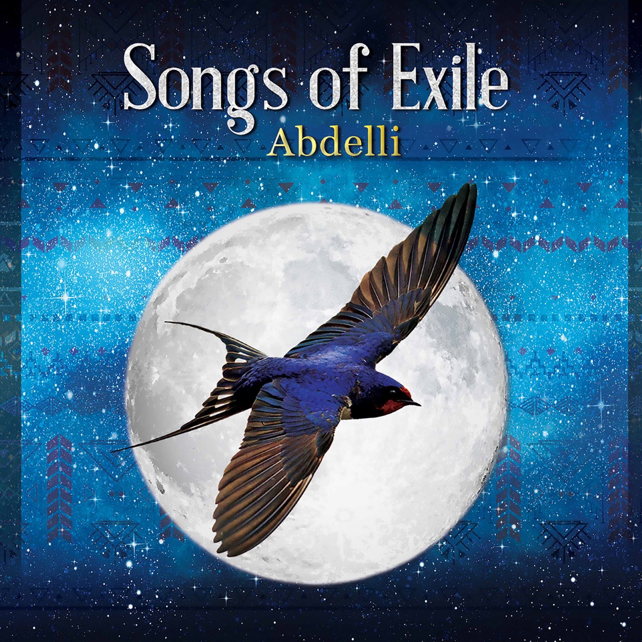 إعلان ألبوم "أغاني المنفى" للموسيقي الجزائري الأمازيغي عبد الرحمن العبدلي. Album cover of "Songs of exile" (distributed by ARC Music)