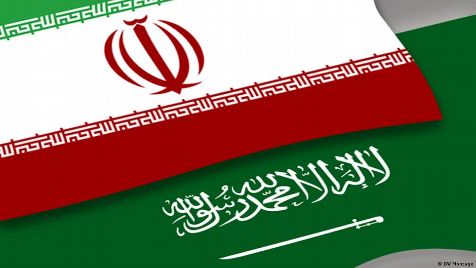 هل تستمر الوساطة العراقية وتنجح في إعادة المياه إلى مجاريها بين السعودية وإيران؟ Symbolbild Flaggen von Iran Saudi Arabien Grafik  DW