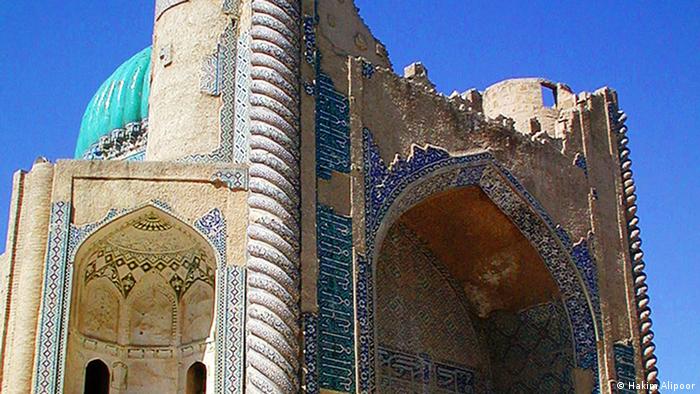 Khawja Abu Nasr Parsa shrine, an ornate building with geometric decoration