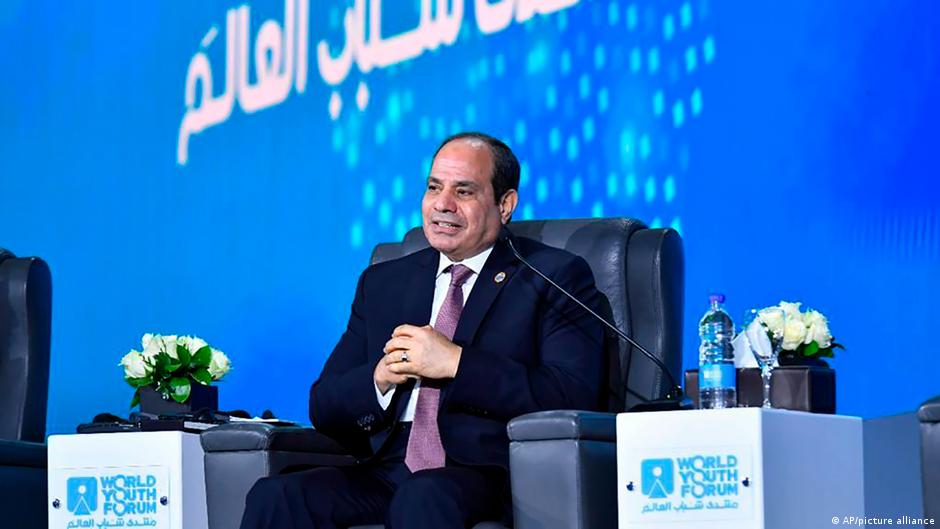 Der ägyptische Präsident Abdul Fattah al-Sisi auf dem Weltjugendforum; Foto: AFP/picture-alliance