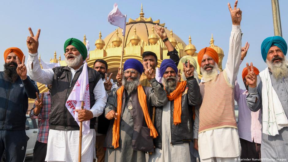Farmers celebrated in the megacity of Amritsar in Punjab state in November after the government's about-turn (photo: Narinder Nanu/AFP/Getty Images)
