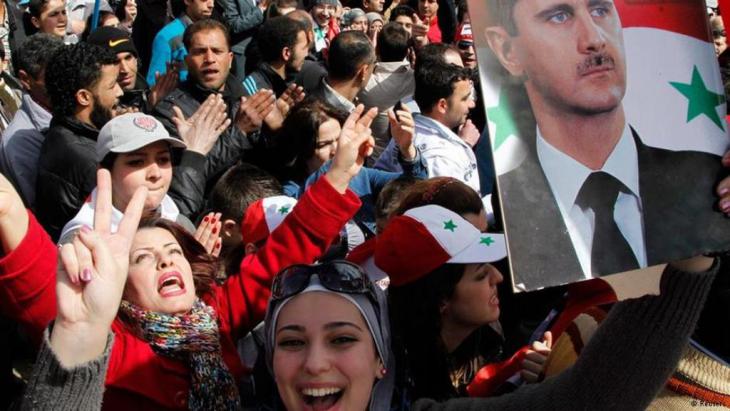 مظاهرة مؤيدة للأسد في سوريا. Pro Assad Demo in Syrien Foto Reuters