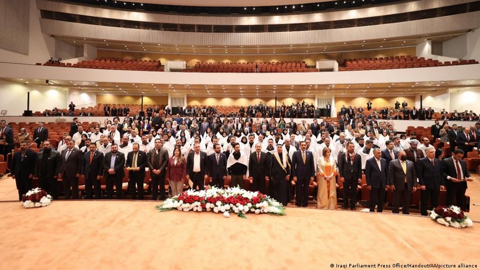 الجلسة العامة لمجلس النواب العراقي الجديد بتاريخ 09 / 01 / 2022 في بغداد - العراق. Plenary session of Iraq's new parliament held on 09.01.2022 in Baghdad, Iraq (photo: Iraqi Parliament Press Office Handout/Anadolu Agency)
