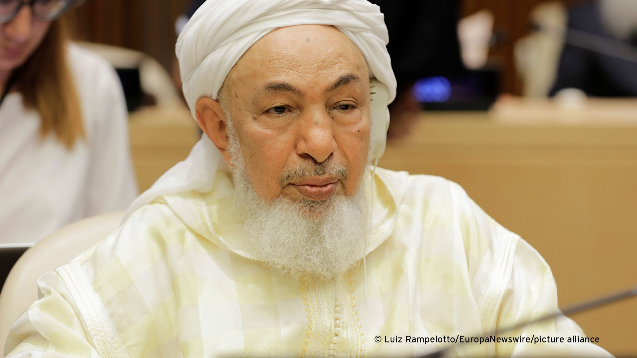 Abu Dhabi-based, Mauritanian-born religious jurist Sheikh Abdullah bin Bayyah (photo: EuropaNewsWire/picture-alliance)