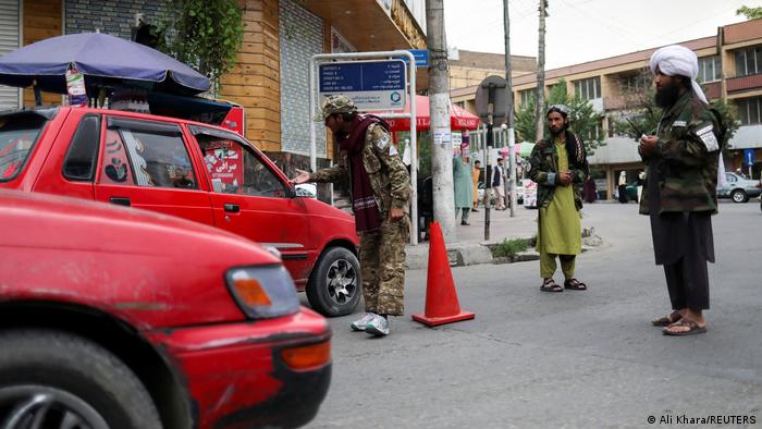  Ein Taliban-Checkpoint in Kabul.