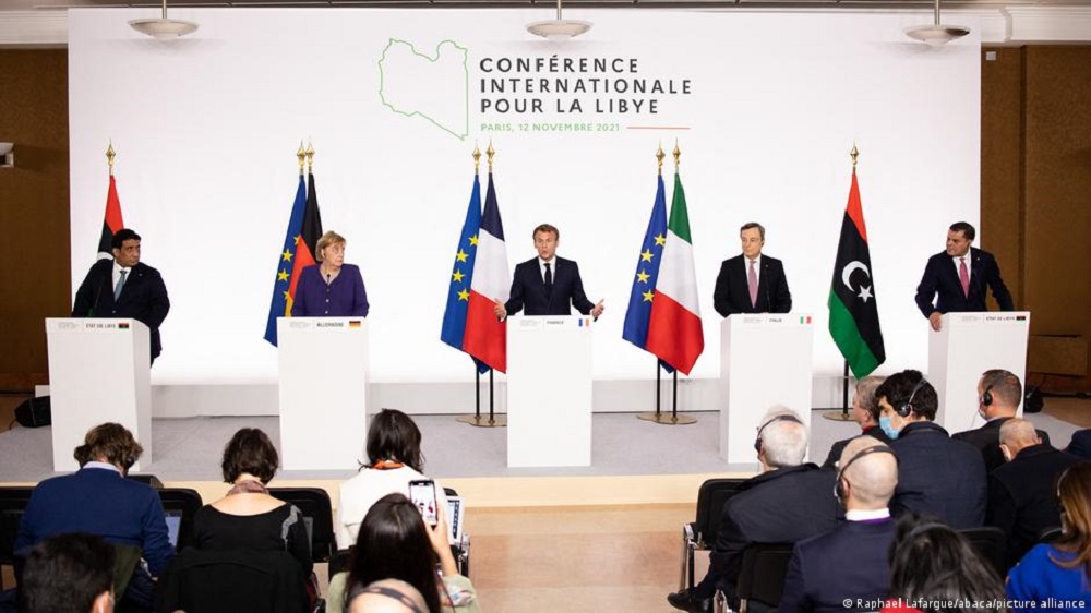 Mediation efforts for Libyan unity at the Libya Conference in Paris, November 2021 (photo: Raphael Lafargue/abaca/picture alliance)