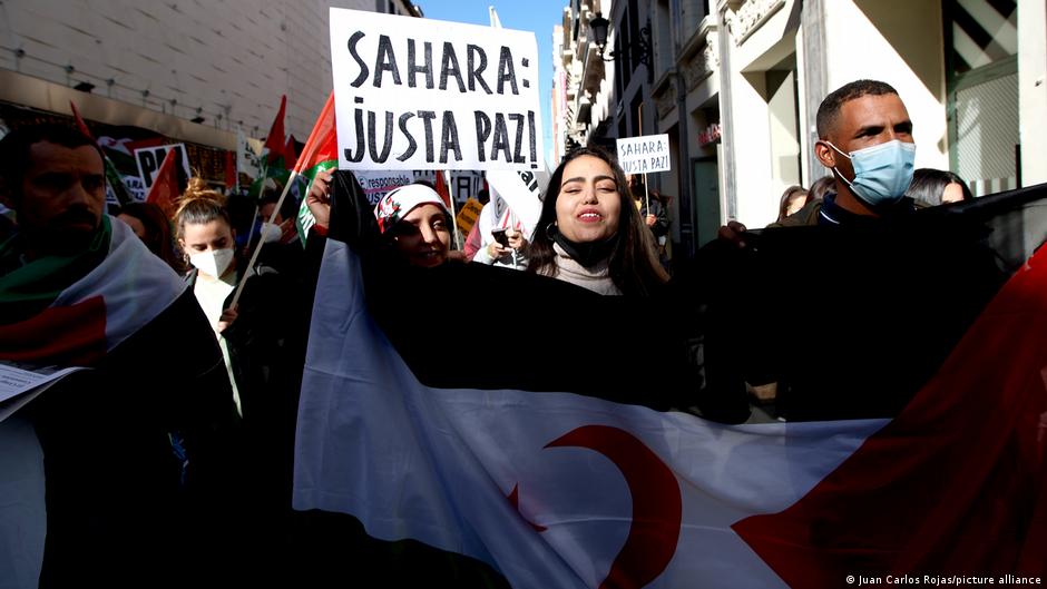 Protests against the Spanish Western Sahara policy – here in November 2021 (photo: picture-alliance)