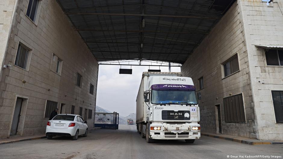 Truck at the Bab al-Hawa border crossing (photo: AFP/Getty Images)
